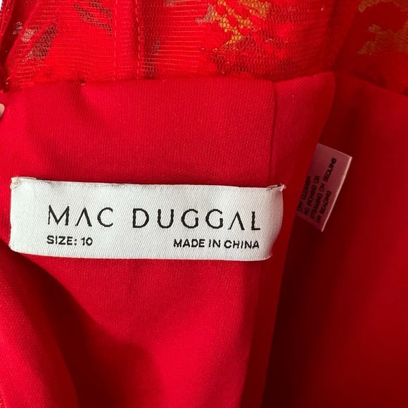NWT Mac Duggal Gown 12406 Corset Floral Embroidered dress in Red Size 10 - Picture 8 of 10